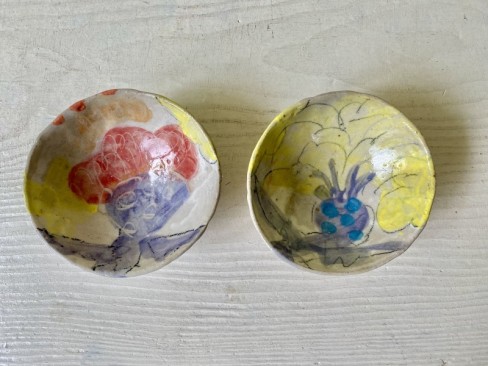 トロピカル柄の飯碗⓸