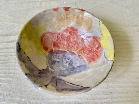 トロピカル柄の飯碗⓻