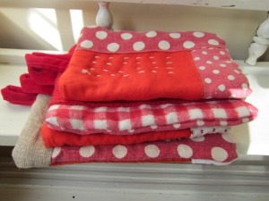 赤いなべつかみ