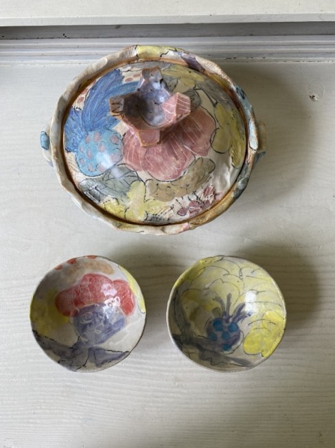 トロピカル柄の飯碗